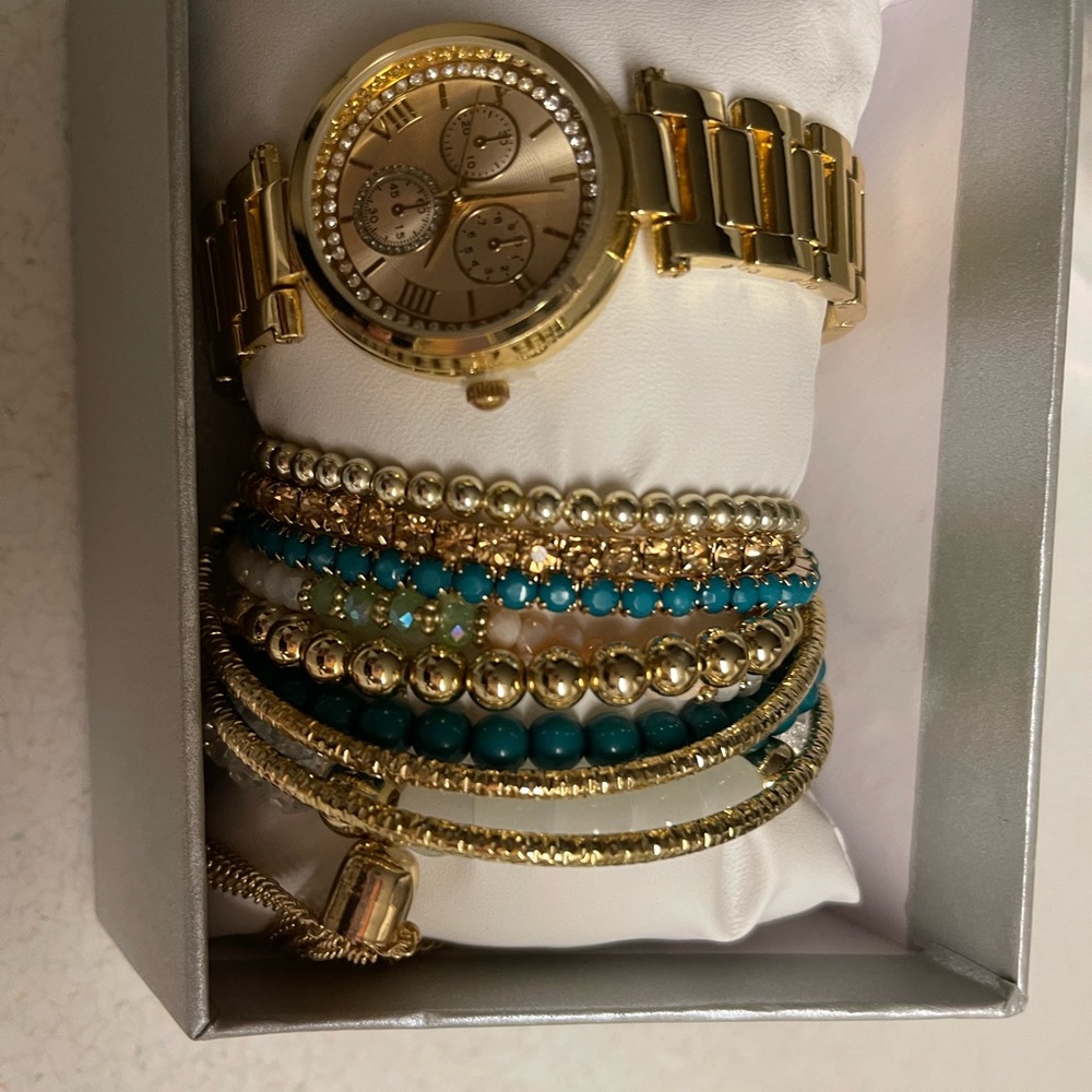 Watch and Bracelet Gift Set